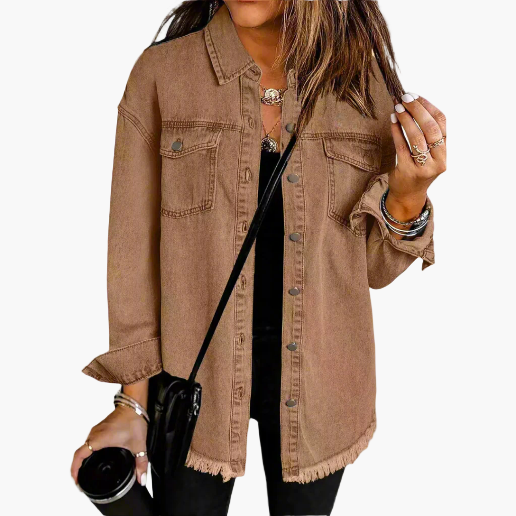 Women's Oversized Denim Shirt Jacket Casual Street Style