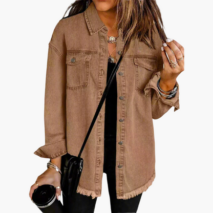 Women's Oversized Denim Shirt Jacket Casual Street Style