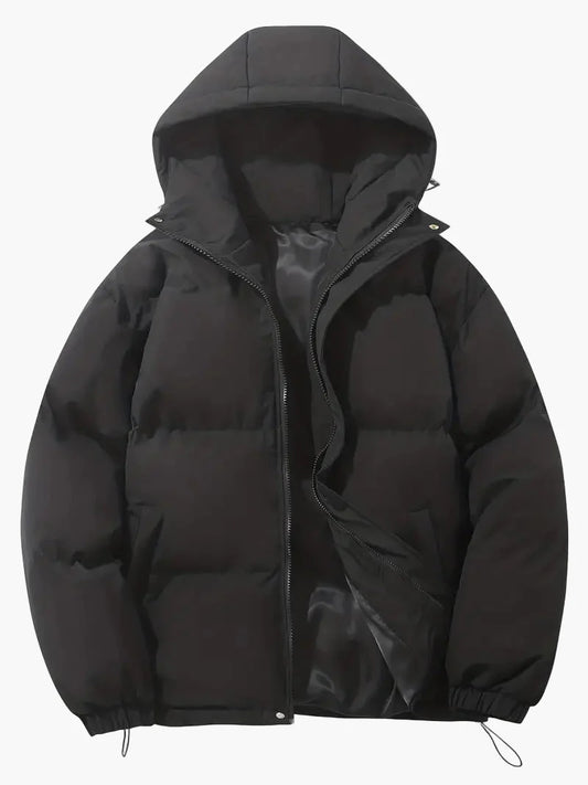 Men's Classic Winter Puffer Jacket with Hood – Versatile Everyday Warmth