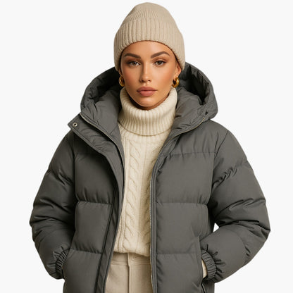 Men's Urban Winter Parka Puffer Jacket with Hood – Minimalist Style for City and Outdoor