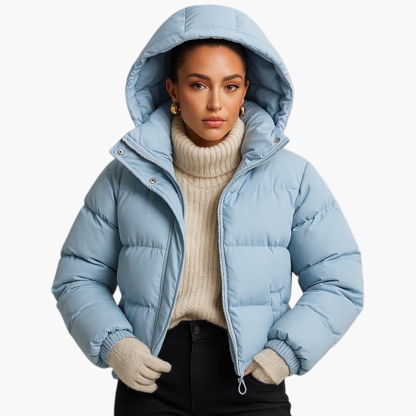 Men's Urban Winter Parka Puffer Jacket with Hood – Minimalist Style for City and Outdoor