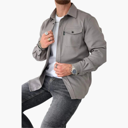 Men's Modern Overshirt Shirt Jacket – Button-Through Style for Casual & Smart Outfits