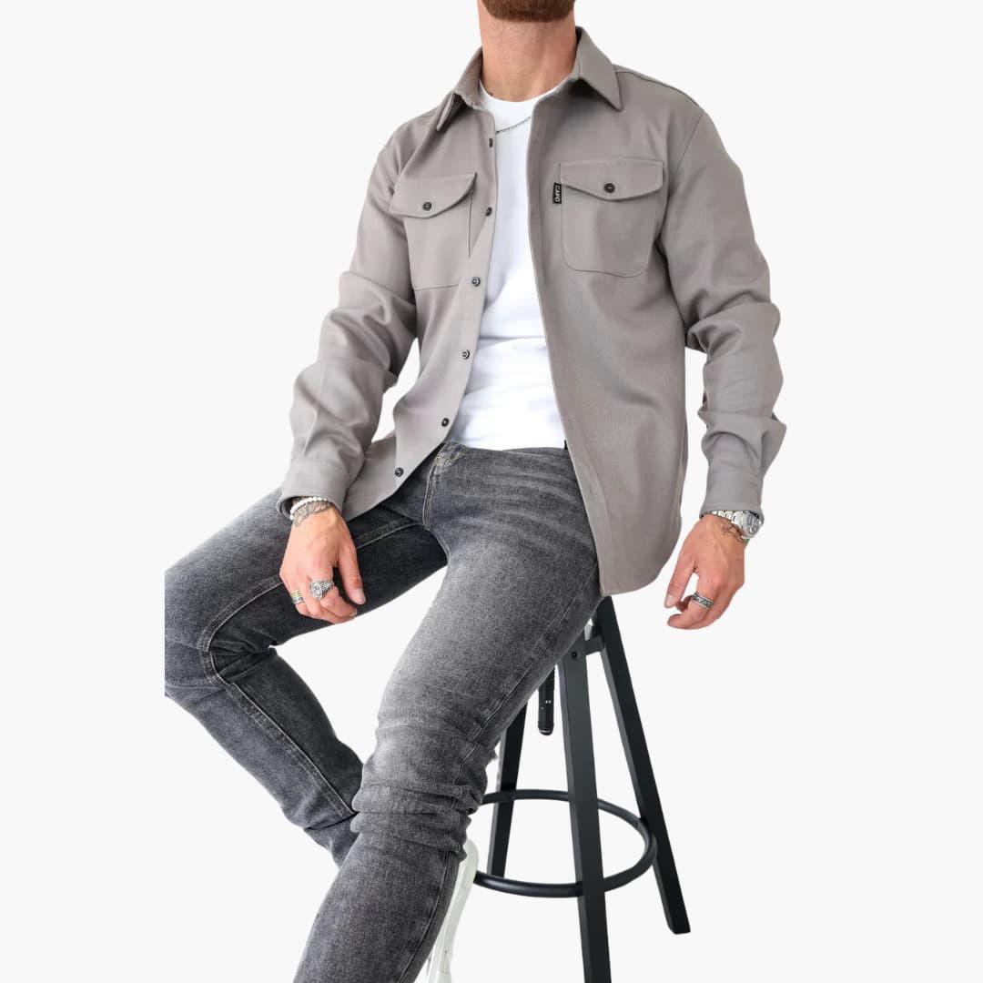 Men's Modern Overshirt Shirt Jacket – Button-Through Style for Casual & Smart Outfits