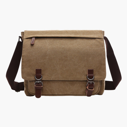 Men's Messenger Bag Vintage Style Shoulder Work and Travel Satchel