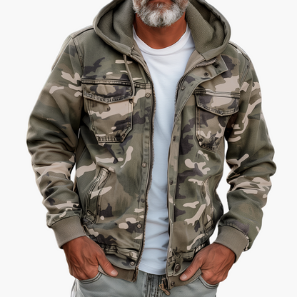 Men's Camouflage Cargo Jacket with Hood – Urban Outdoor Streetwear