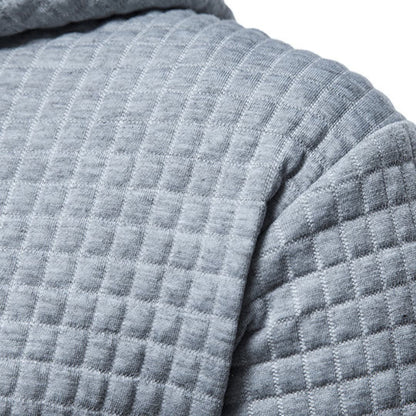 Men's Casual Check Pattern Hoodie Pullover - Modern Everyday Style