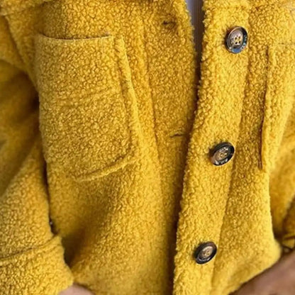 Women's Cozy Button-Up Sherpa Jacket Casual Oversized Style