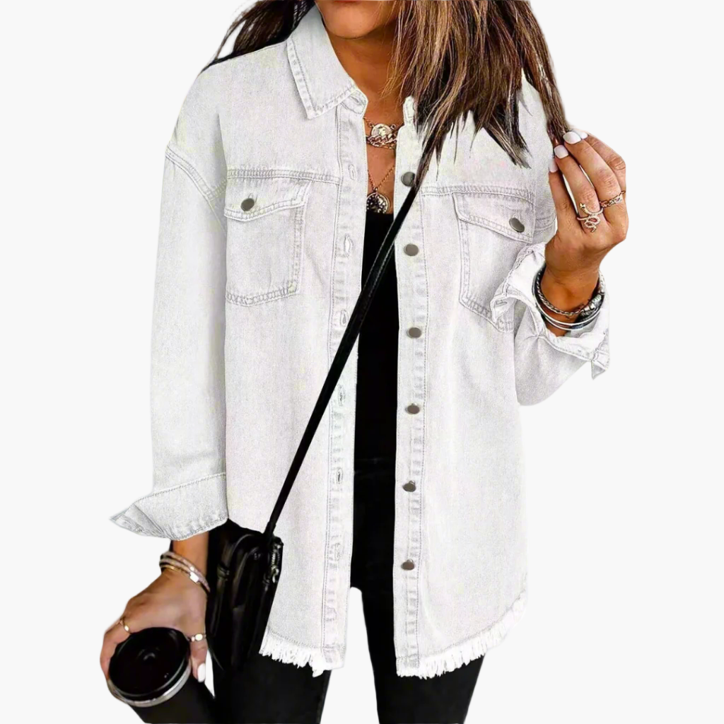 Women's Oversized Denim Shirt Jacket Casual Street Style