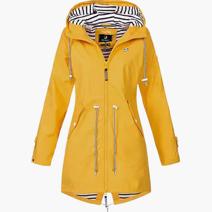 Women's Outdoor Waterproof Hooded Rain Jacket - Windproof Travel and Everyday Parka