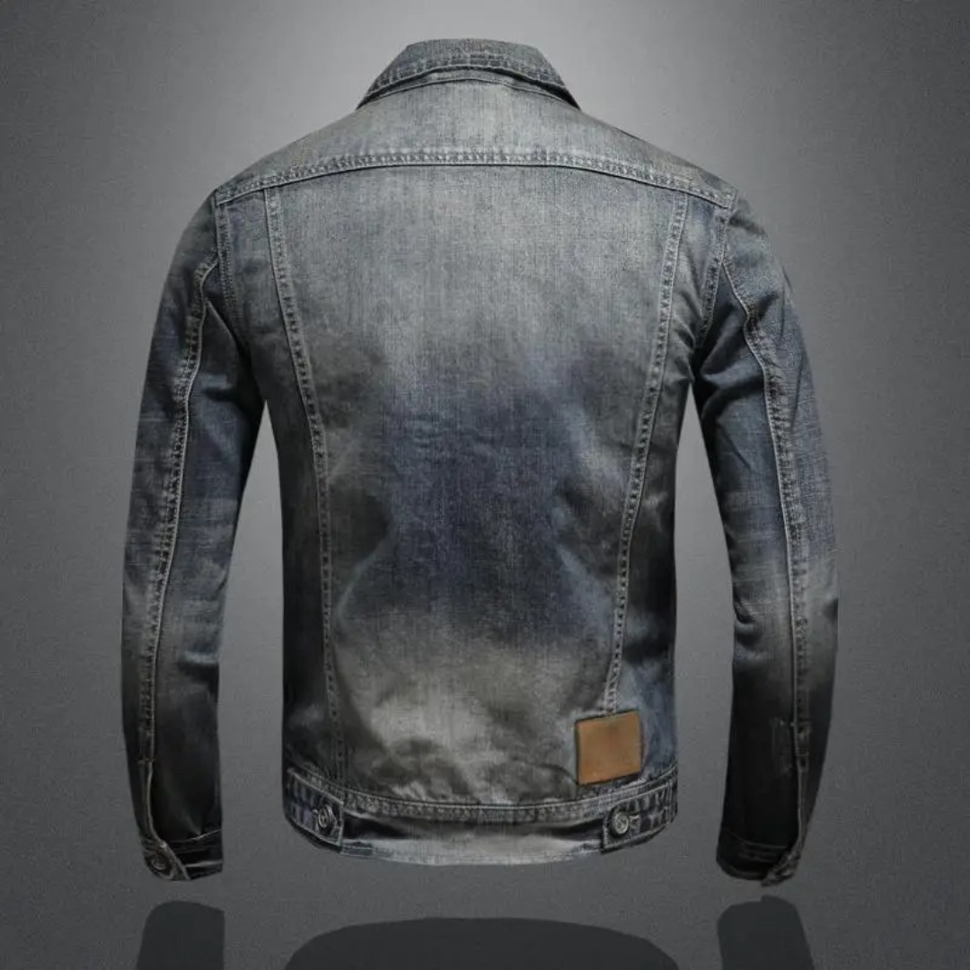 Men's Vintage Style Classic Denim Jacket – Casual Streetwear Essential