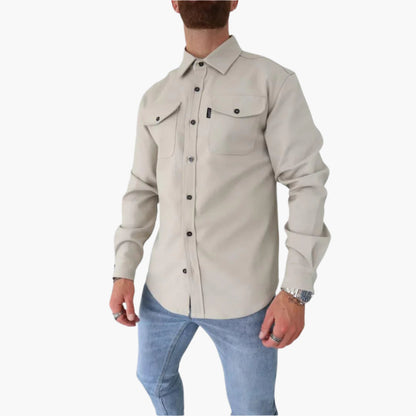 Men's Modern Overshirt Shirt Jacket – Button-Through Style for Casual & Smart Outfits