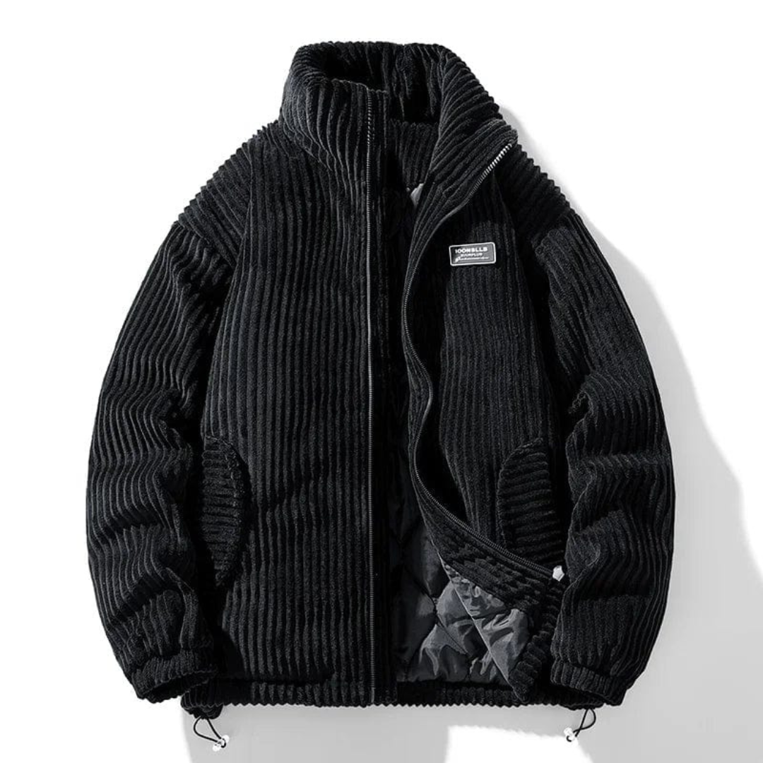 Men's Classic Corduroy Puffer Jacket – Casual Winter Streetwear