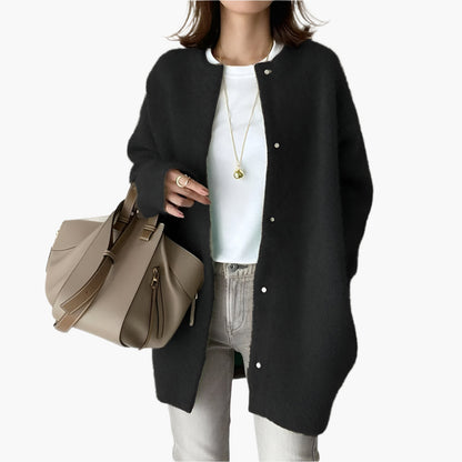 Women's Oversized Minimalist Cardigan – Trendy Casual Urban Style