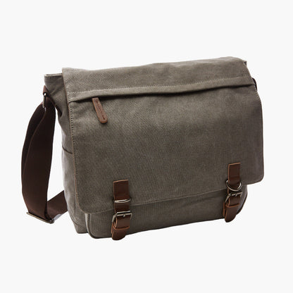 Men's Messenger Bag Vintage Style Shoulder Work and Travel Satchel
