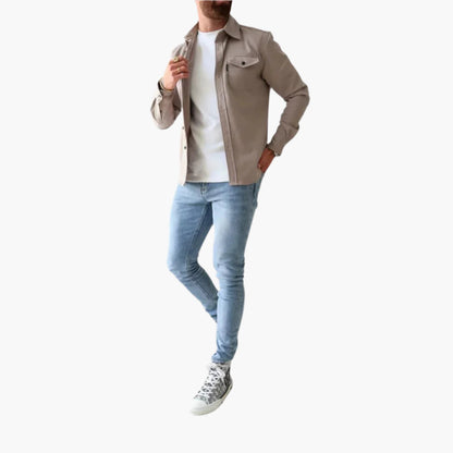 Men's Modern Overshirt Shirt Jacket – Button-Through Style for Casual & Smart Outfits