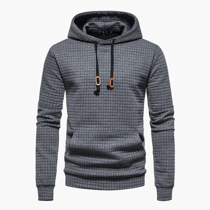 Men's Casual Check Pattern Hoodie Pullover - Modern Everyday Style
