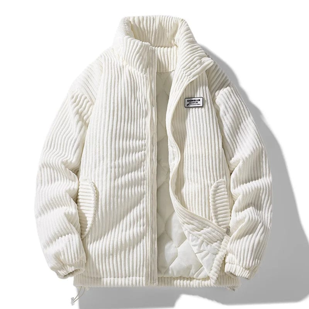Men's Classic Corduroy Puffer Jacket – Casual Winter Streetwear