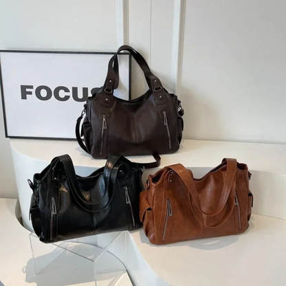 Women's Vintage Style Everyday Shoulder Bag – Fashionable & Functional Handbag for Work, Travel, and Casual Outings