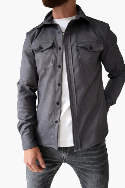 Men's Modern Urban Overshirt Jacket – Stylish Button-Up for Everyday and Casual Looks