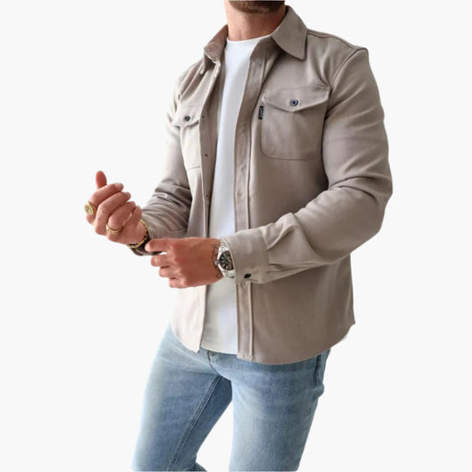Men's Modern Overshirt Shirt Jacket – Button-Through Style for Casual & Smart Outfits