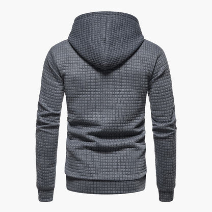 Men's Casual Check Pattern Hoodie Pullover - Modern Everyday Style