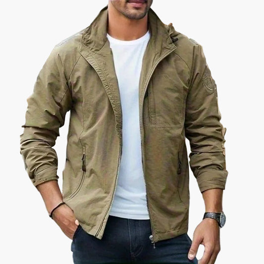 Men's Lightweight Outdoor Cargo Jacket – Sporty Casual Windbreaker for Everyday and Travel