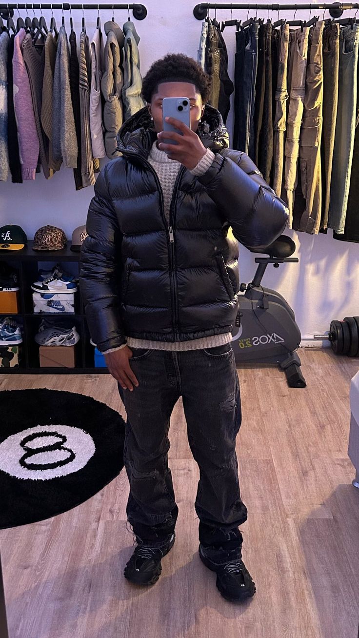 Men's Urban Puffer Jacket – Streetwear Style Winter Puffer with Hood