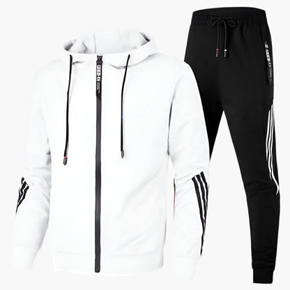 Men's Athletic Tracksuit Set – Sporty Hoodie and Jogger Pants for Training and Leisure