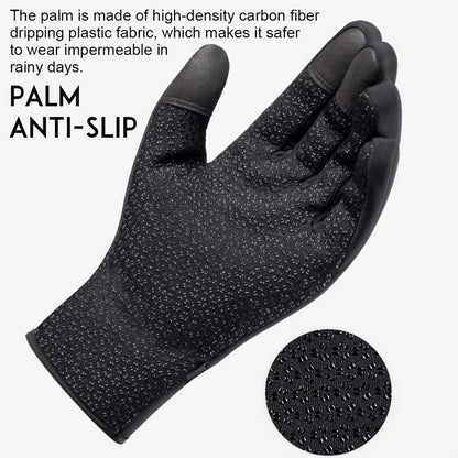 Men's Outdoor Winter Thermal Gloves with Touchscreen and Zipper – Sporty Cold Weather Accessory