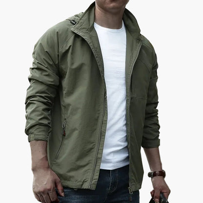 Men's Lightweight Outdoor Cargo Jacket – Sporty Casual Windbreaker for Everyday and Travel