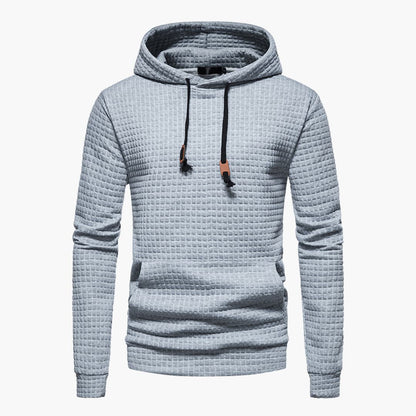 Men's Casual Check Pattern Hoodie Pullover - Modern Everyday Style