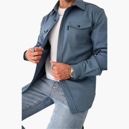 Men's Modern Overshirt Shirt Jacket – Button-Through Style for Casual & Smart Outfits
