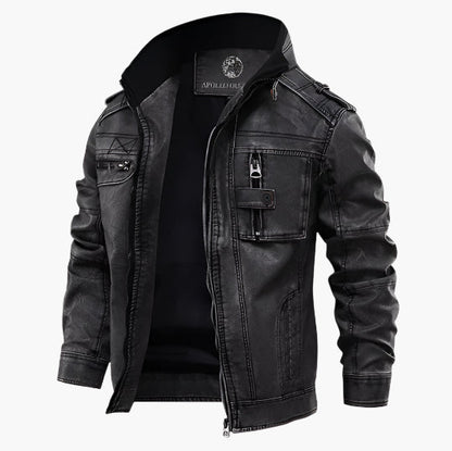 Men's Vintage Biker Jacket – Urban Streetwear Style for Casual and Motorcycle Use