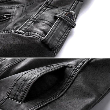 Men's Vintage Biker Jacket – Urban Streetwear Style for Casual and Motorcycle Use