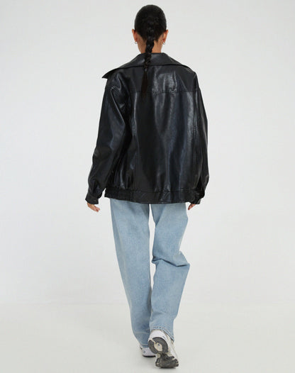 Women's Oversized Trendy Bomber Jacket for Urban Street Style