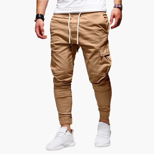 Men's Modern Cargo Jogger Pants with Adjustable Waist – Urban Streetwear & Outdoor Style