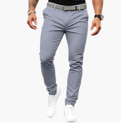 Men's Slim Fit Chino Pants Modern Smart Casual Trousers