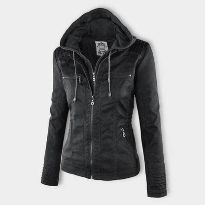 Women's Fashion Hooded Zip-Up Jacket for Everyday Style and Versatility