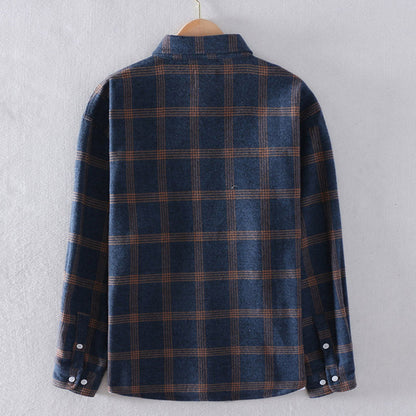 Men's Casual Plaid Button-Down Shirt - Relaxed Outdoor & Everyday Style