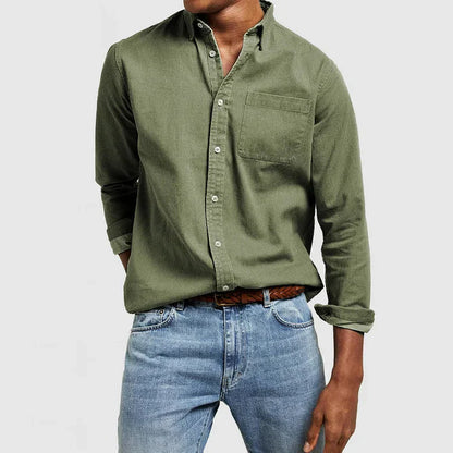 Men's Classic Button-Down Casual Shirt – Versatile Everyday Style
