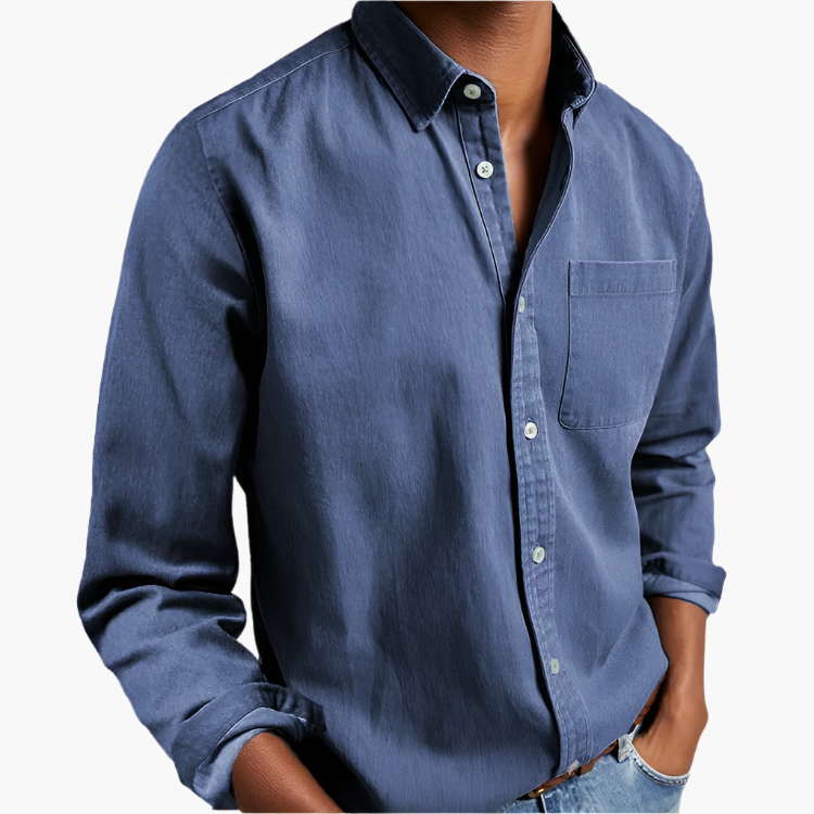 Men's Classic Button-Down Casual Shirt – Versatile Everyday Style