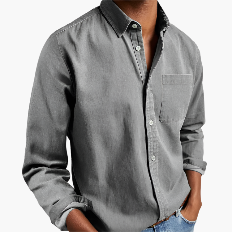 Men's Classic Button-Down Casual Shirt – Versatile Everyday Style