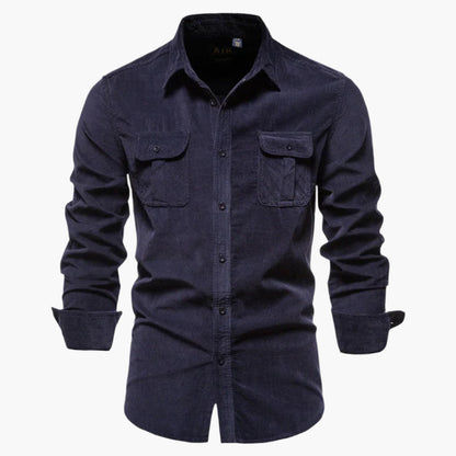 Men's Modern Fit Corduroy Shirt – Classic Style, Versatile Everyday & Business Wear