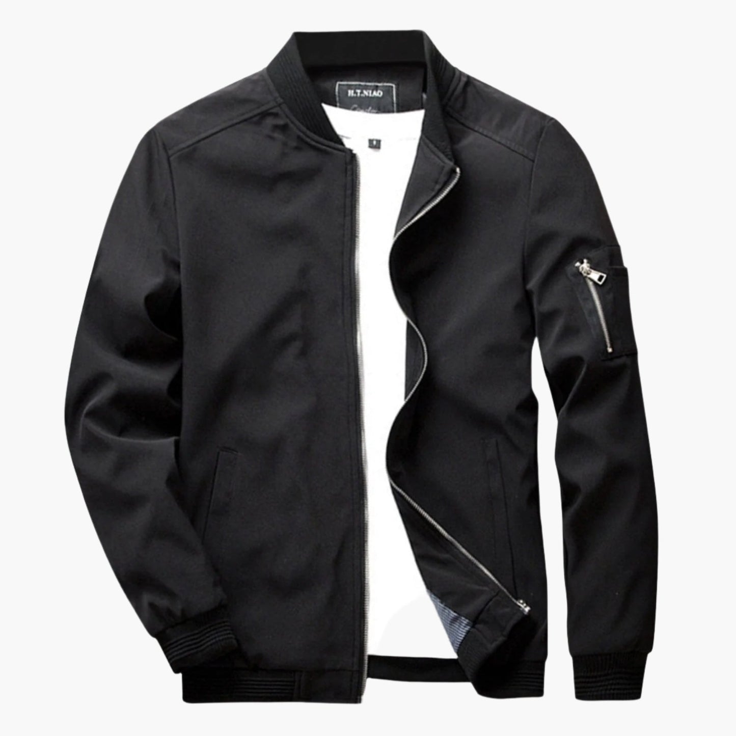 Men's Casual Bomber Jacket Lightweight Windbreaker Street Style