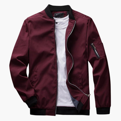 Men's Casual Bomber Jacket Lightweight Windbreaker Street Style