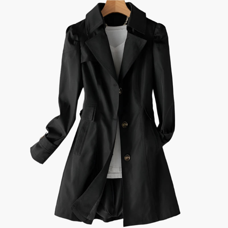 Women's Classic Elegant Trench Coat – Versatile Mid-Length Jacket for Office and Everyday Style
