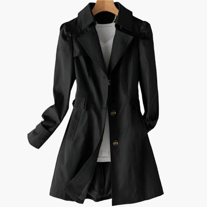 Women's Classic Elegant Trench Coat – Versatile Mid-Length Jacket for Office and Everyday Style