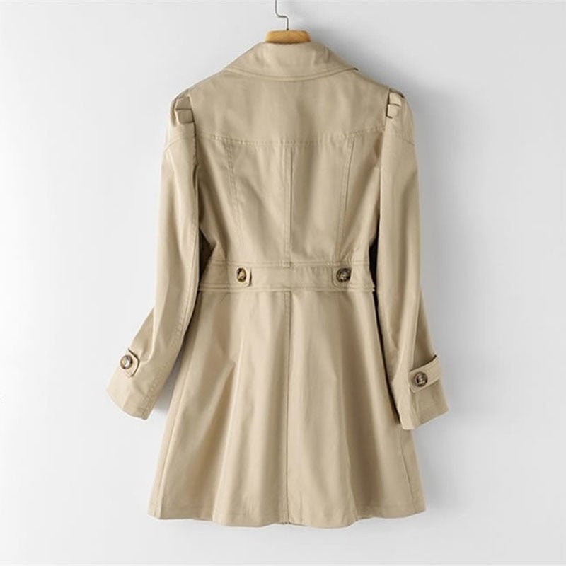 Women's Classic Elegant Trench Coat – Versatile Mid-Length Jacket for Office and Everyday Style
