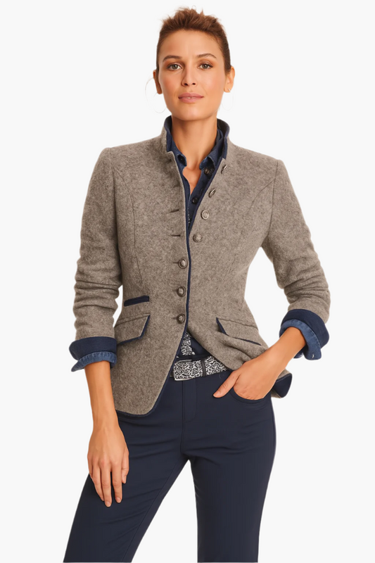 Women's Tailored Button Blazer – Elegant Modern Office & Casual Style