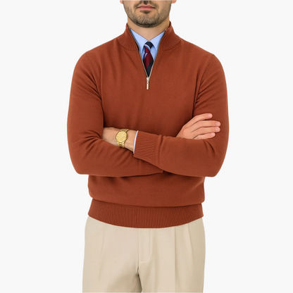 Men's Smart Half-Zip Pullover Sweater – Modern Business & Casual Style